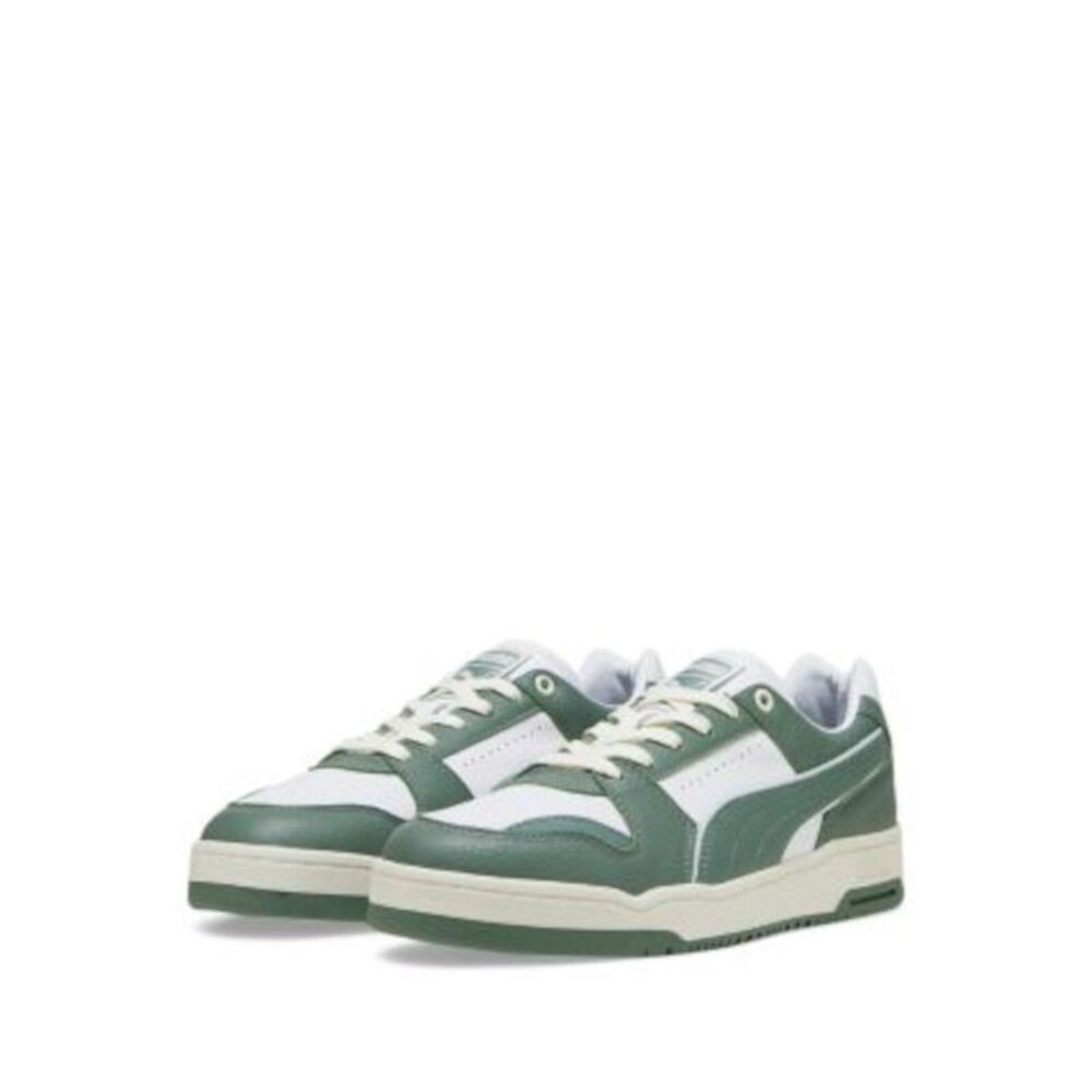 PUMA Mens White Logo Slipstream Round Toe Platform Leather Sneakers Shoes 8 - Picture 1 of 4
